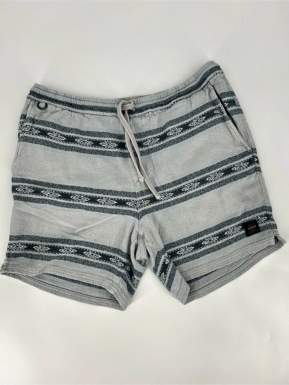 Roark Men's Shorey Knit Drawstring Shorts Southwest Stripe Size L